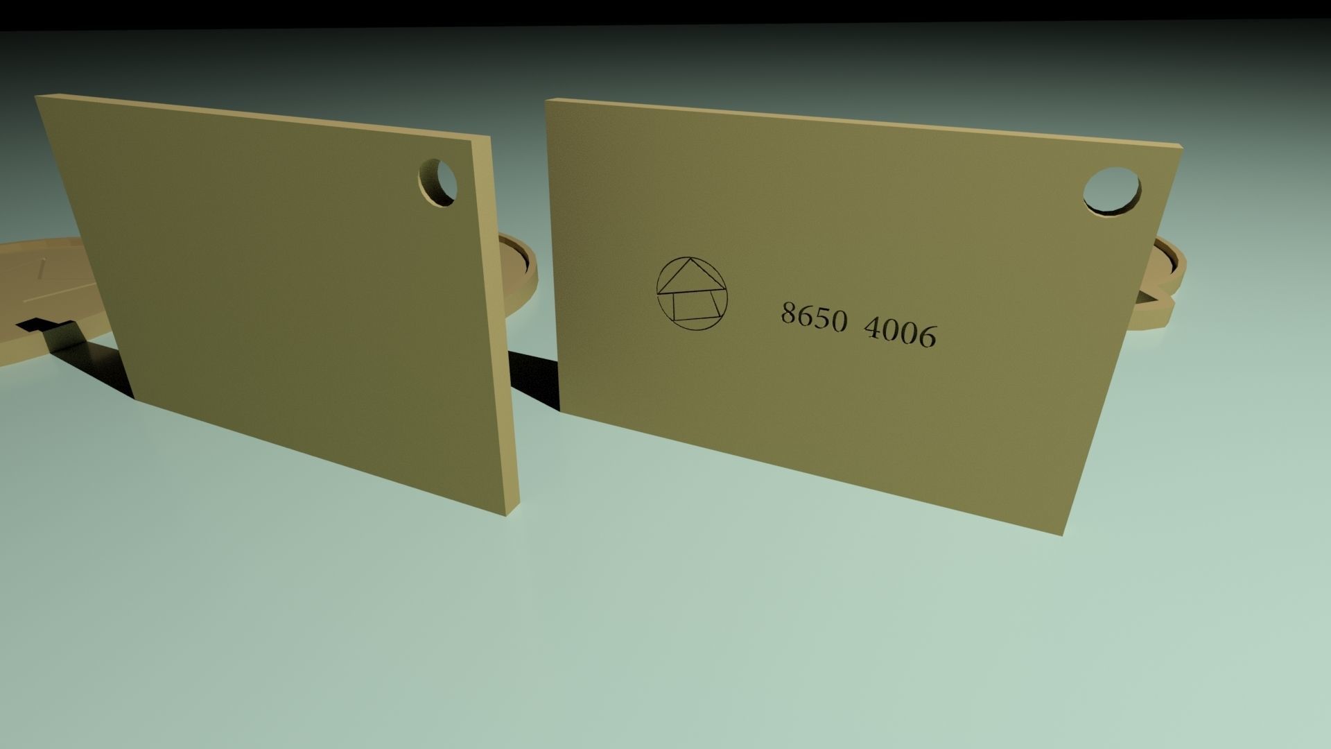 Squid Game Card And Candies Keychain 3D print model_6