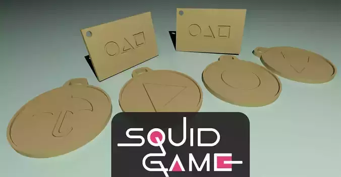 Squid Game Card And Candies Keychain