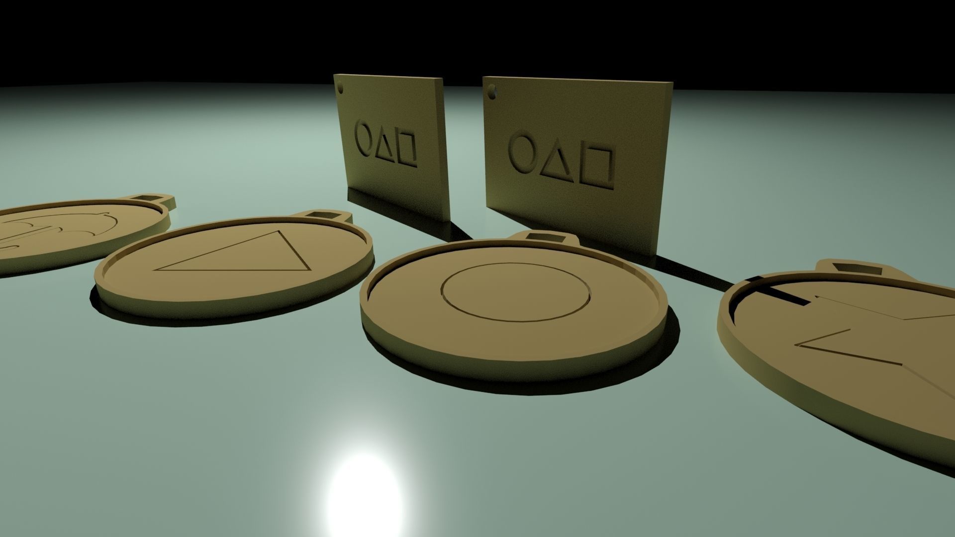 Squid Game Card And Candies Keychain 3D print model_7