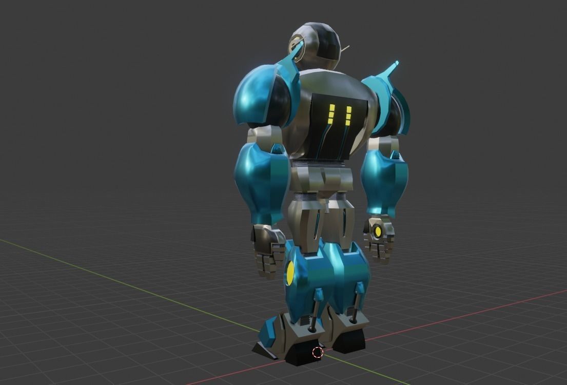 Robot 1 Low-poly 3D model_4