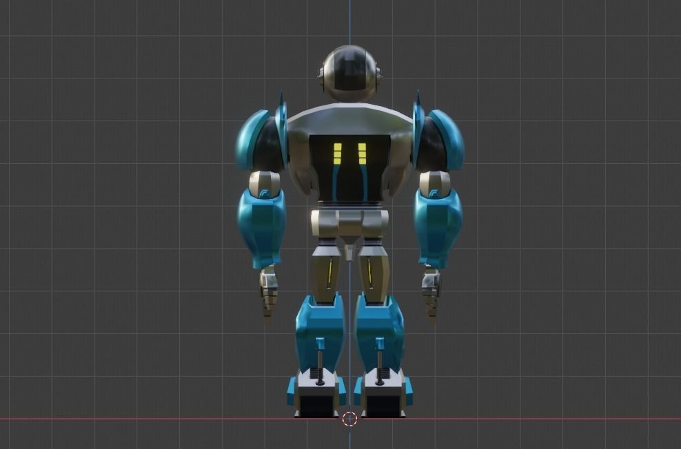 Robot 1 Low-poly 3D model_2