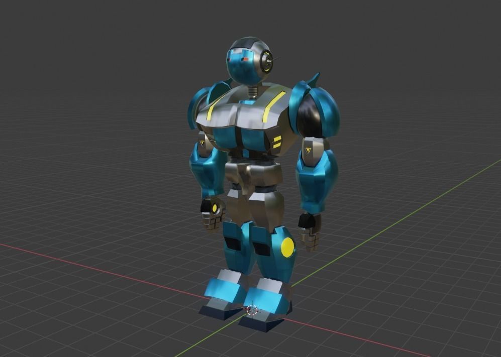 Robot 1 Low-poly 3D model_5