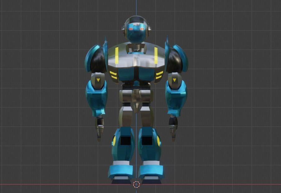 Robot 1 Low-poly 3D model_1
