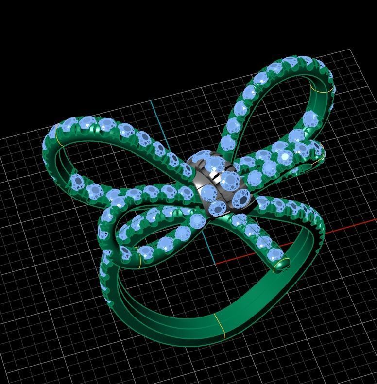 Lanyer bow ring 3D print model_1