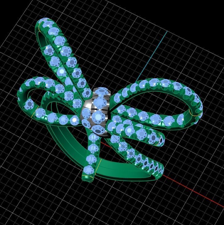 Lanyer bow ring 3D print model_2