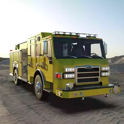 Firetruck Pierce Pumper Velocity chasis lowpoly Low-poly 3D model