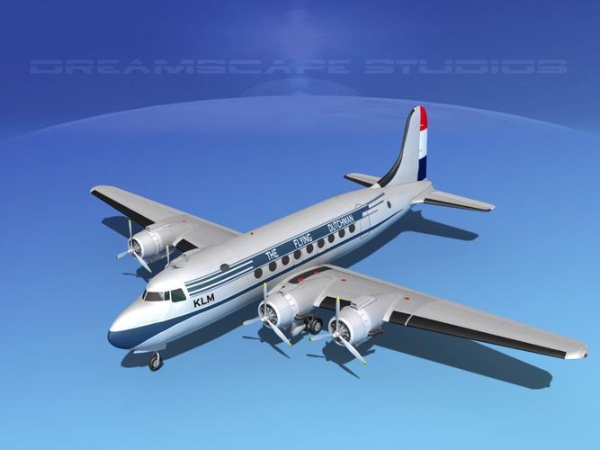 Douglas DC-4 KLM Airlines 3D model