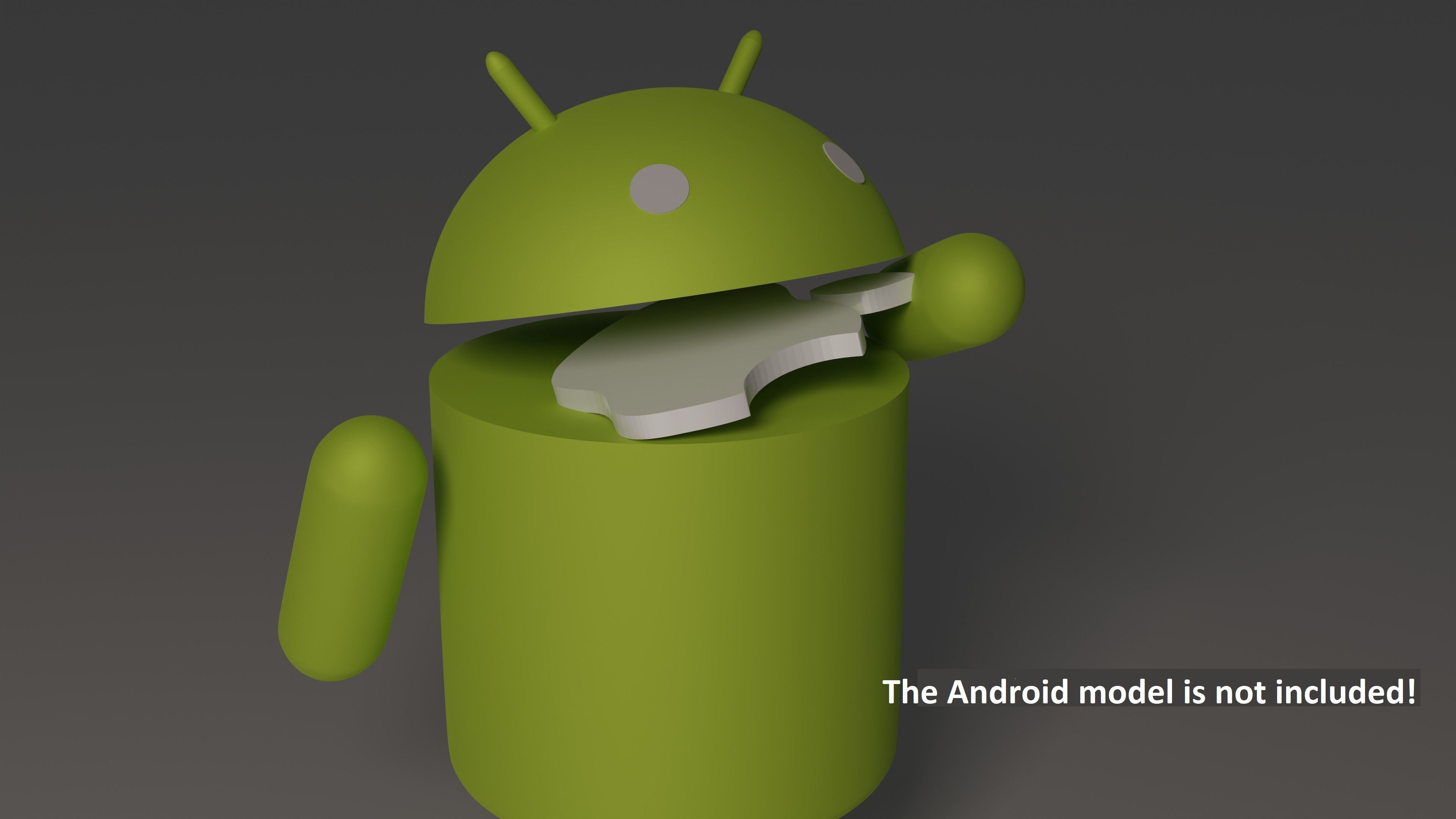 Apple logo 1 Low-poly 3D model_2