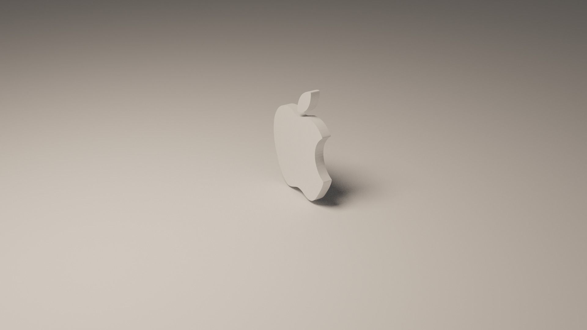 Apple logo 1 Low-poly 3D model_1