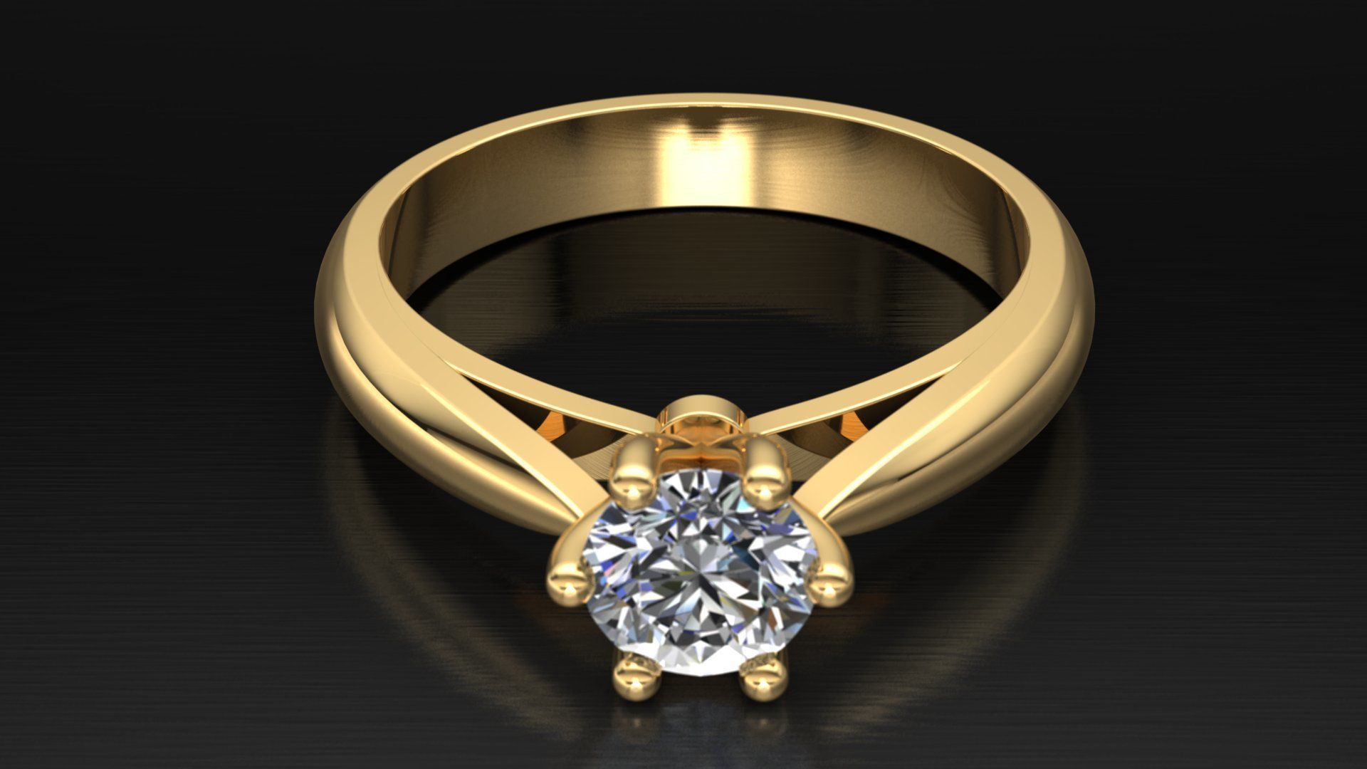 Ring M15 The luxury female ring with gem wedding 3D print model_1