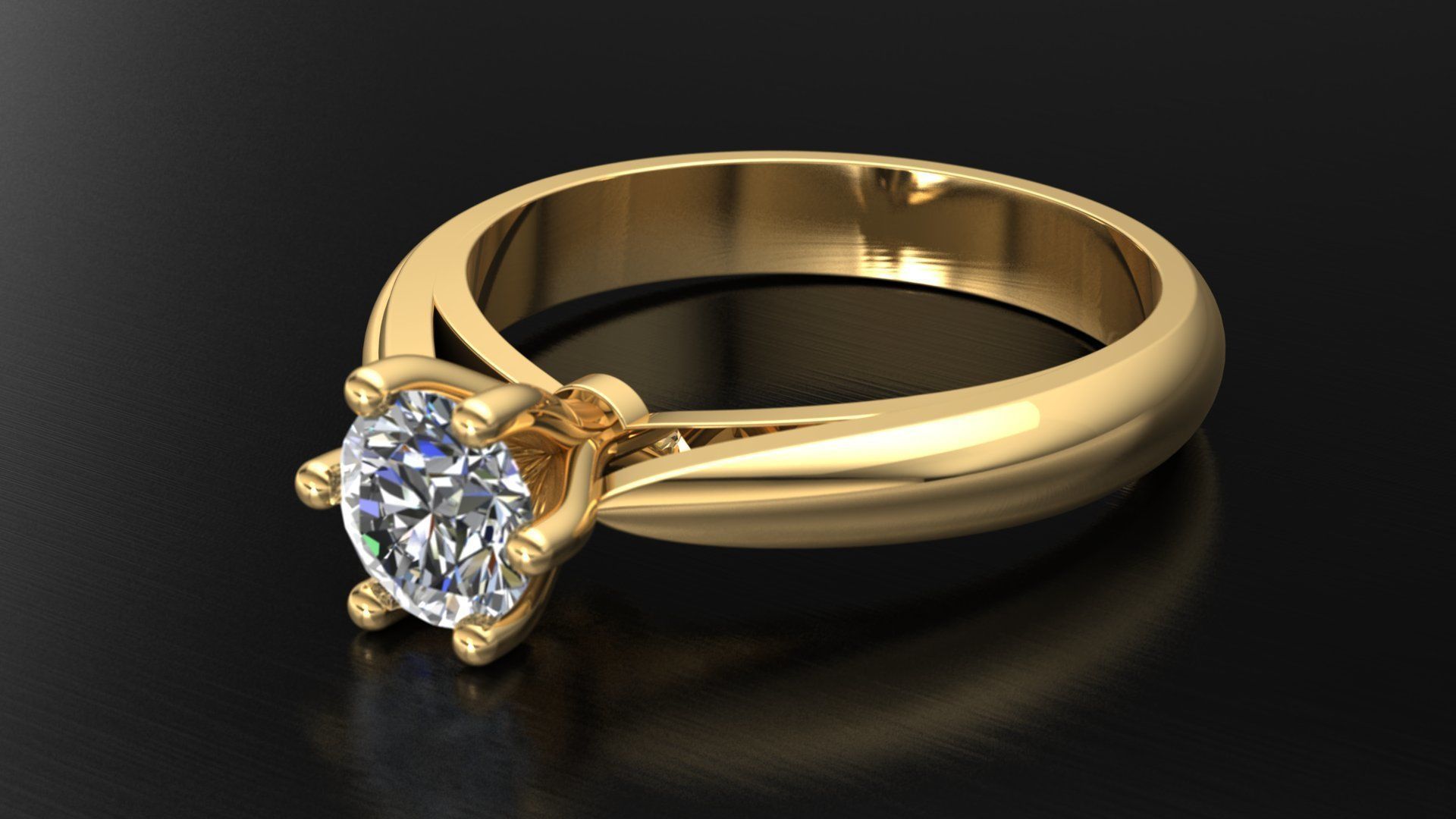 Ring M15 The luxury female ring with gem wedding 3D print model_2