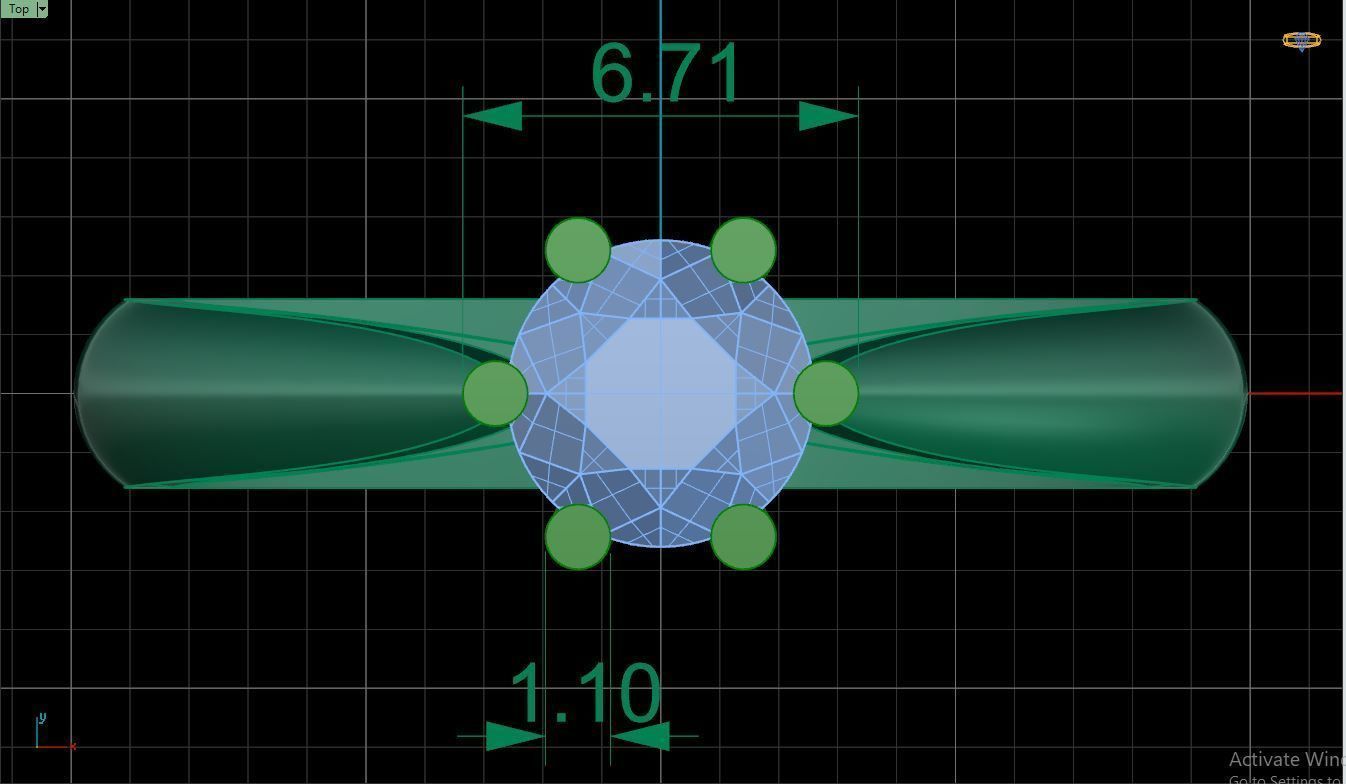 Ring M15 The luxury female ring with gem wedding 3D print model_11