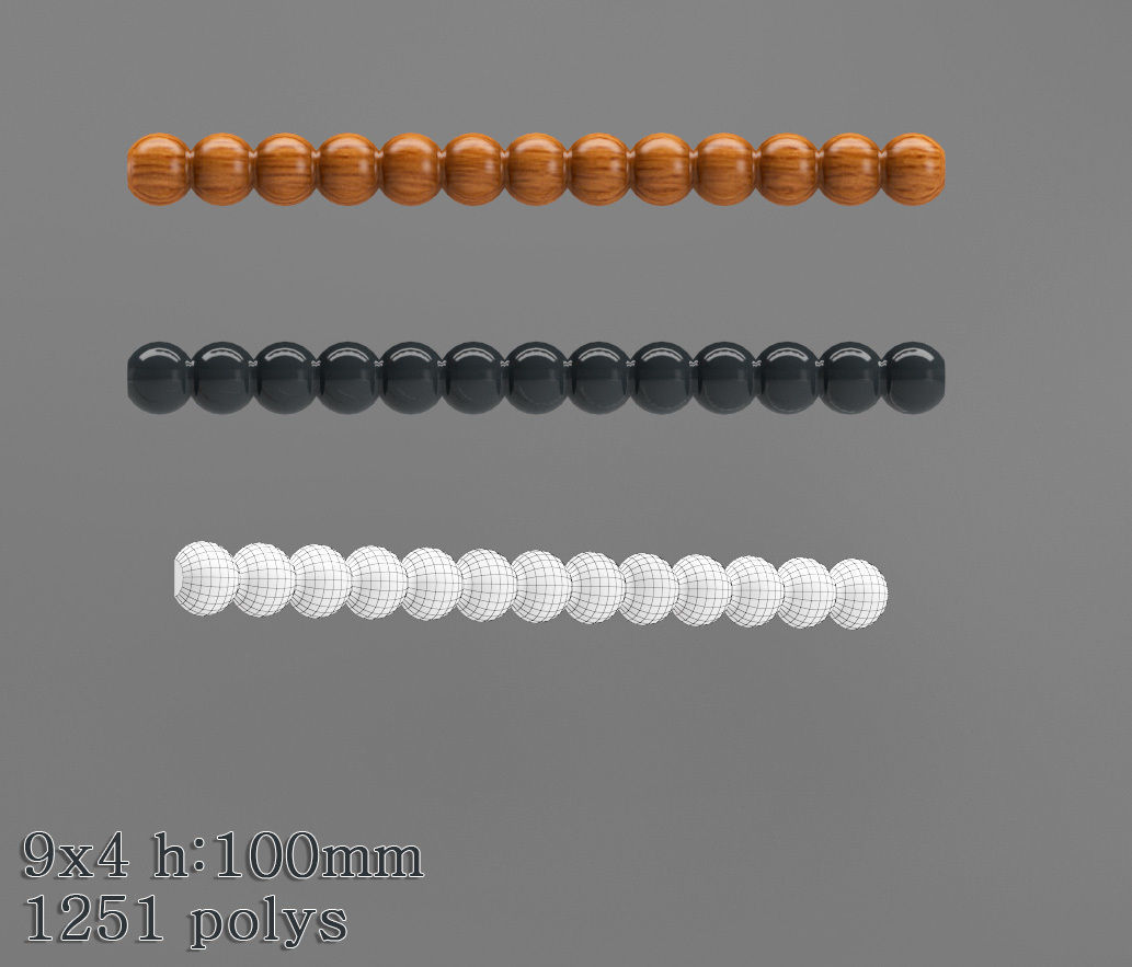 Decorative molding 9-17mm width set Free 3D model_1