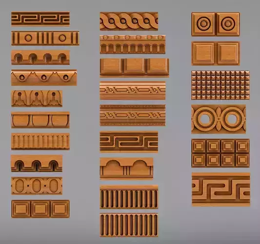 Decorative molding 30-70mm width set