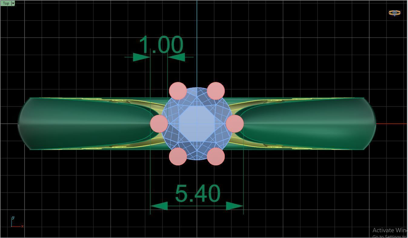 Ring M16 The luxury female ring with gem wedding 3D print model_14