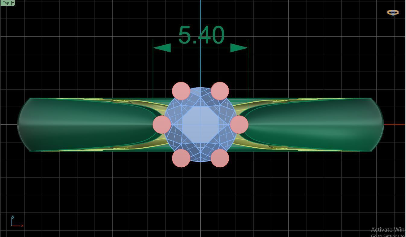 Ring M16 The luxury female ring with gem wedding 3D print model_15