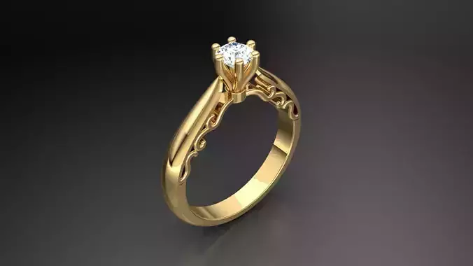 Ring M16 The luxury female ring with gem wedding
