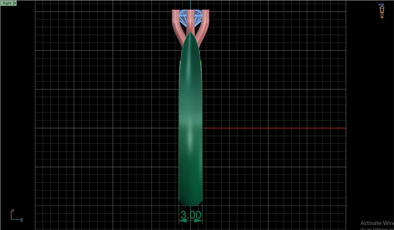 Ring M16 The luxury female ring with gem wedding 3D print model_16