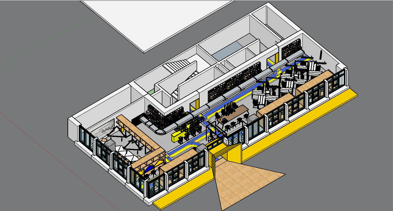 Coworking space 3D model_1