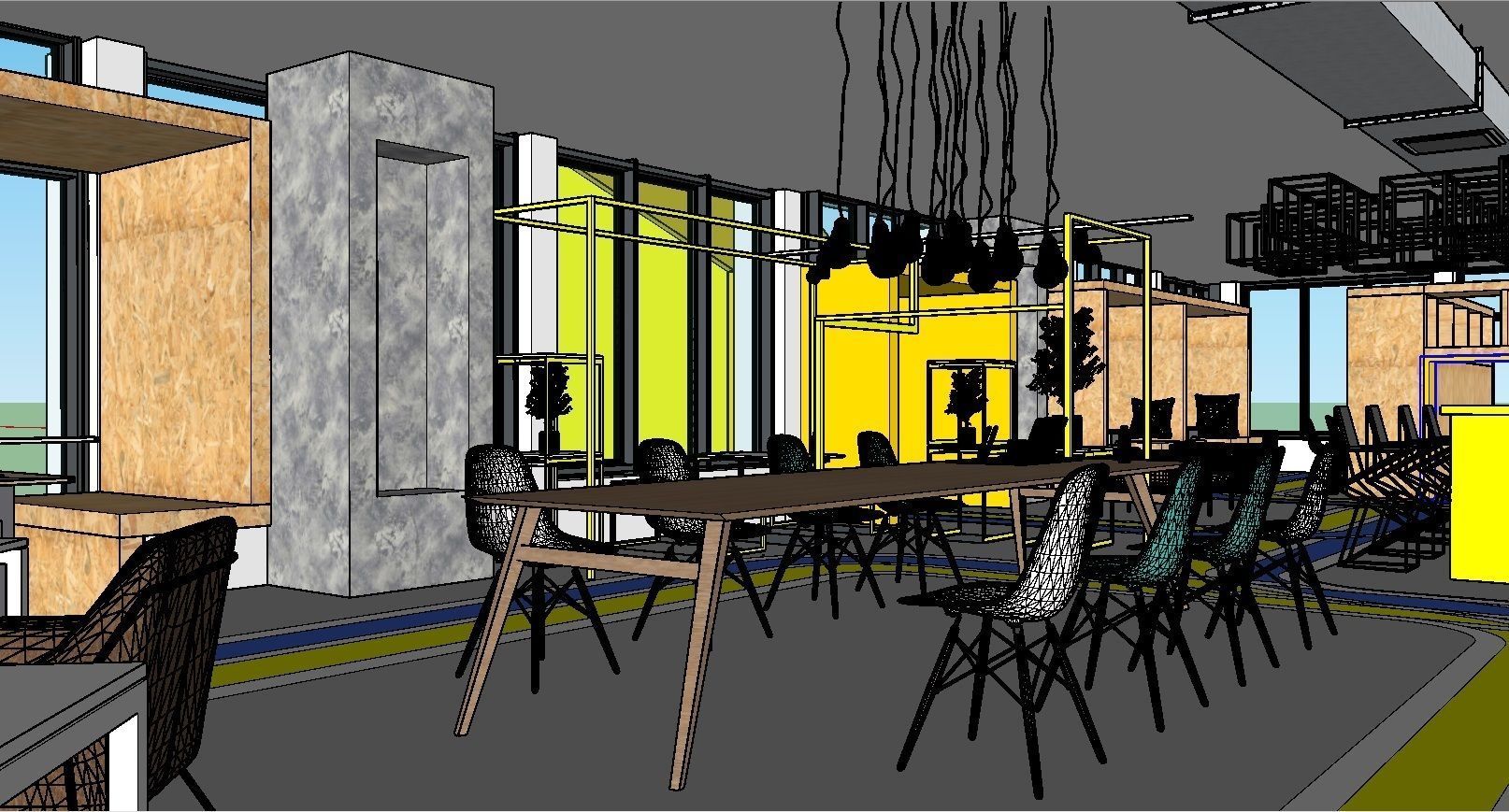 Coworking space 3D model_6