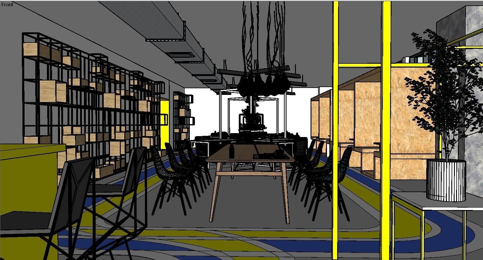 Coworking space 3D model_5