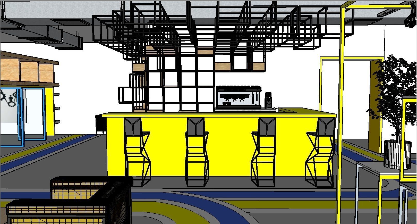 Coworking space 3D model_4