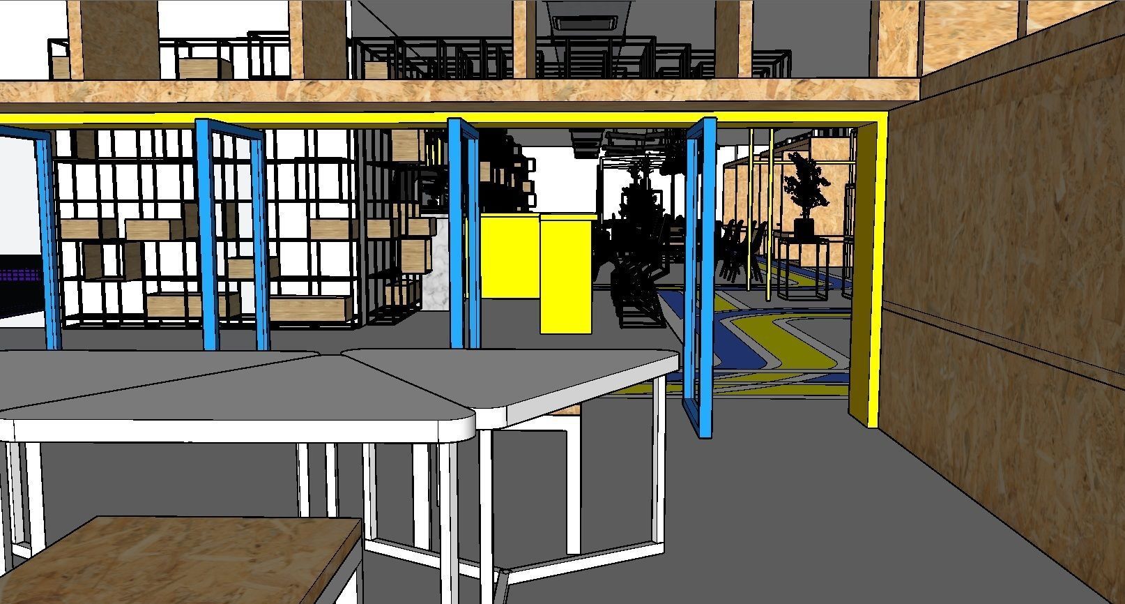 Coworking space 3D model_2