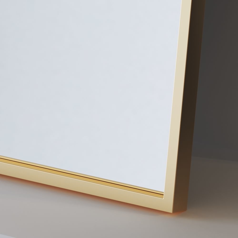 Metal Frame Arched Floor Mirror 3D model_1