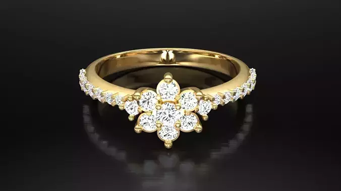 Ring M17 The luxury female ring with gem wedding