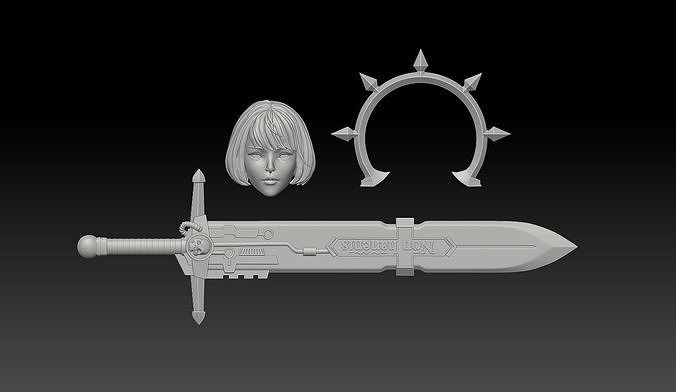 Mcfarlane action figure  heads and weapon Accessories 3D print model