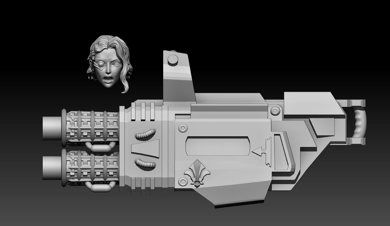 Mcfarlane action figure  heads and weapon Accessories 3D print model_2