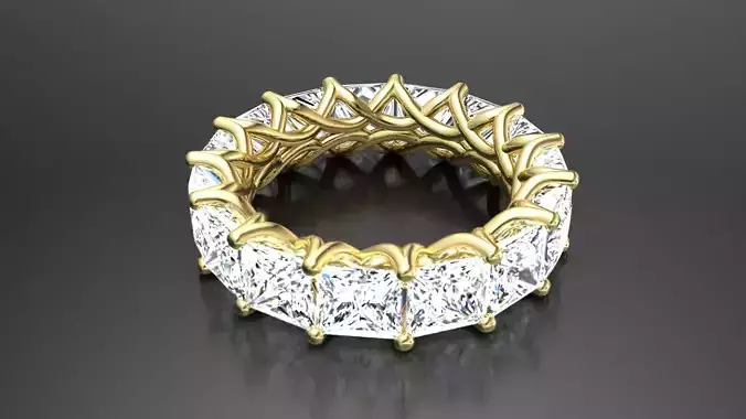 Ring M18 The luxury female ring with gems wedding