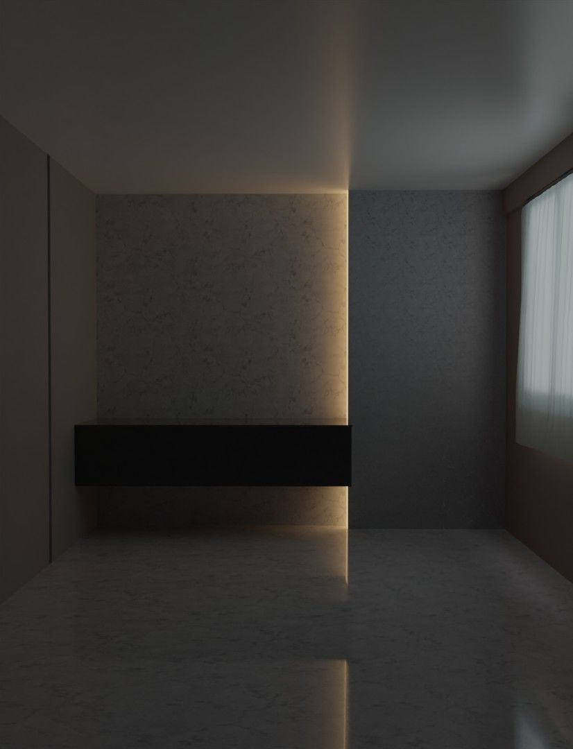 Bathroom Interior High Quality Cycles Rendering Smooth Low-poly 3D model_2