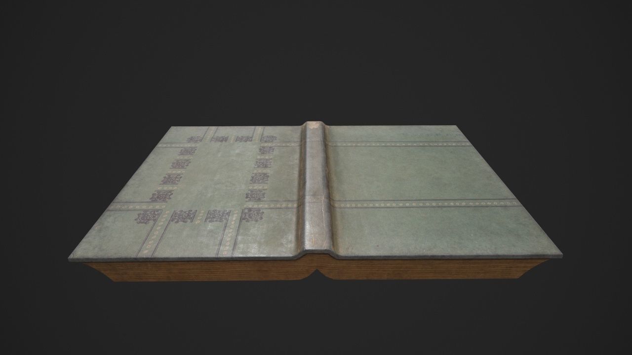 Old Book-Paper-Envelope-Cardboard-Photo - PBR Game Ready Low-poly 3D model_5