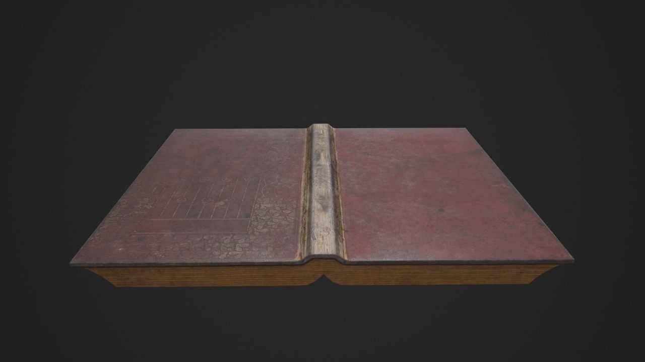 Old Book-Paper-Envelope-Cardboard-Photo - PBR Game Ready Low-poly 3D model_11