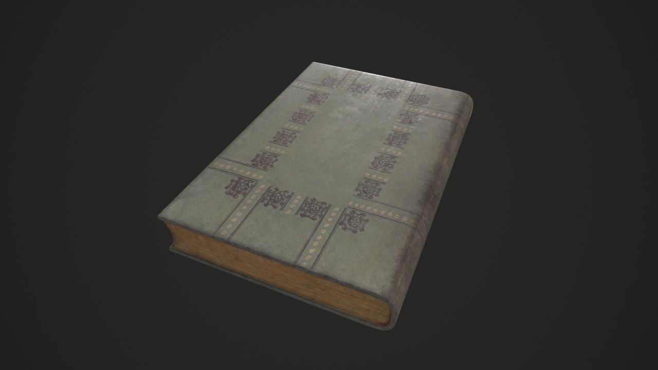 Old Book-Paper-Envelope-Cardboard-Photo - PBR Game Ready Low-poly 3D model_4