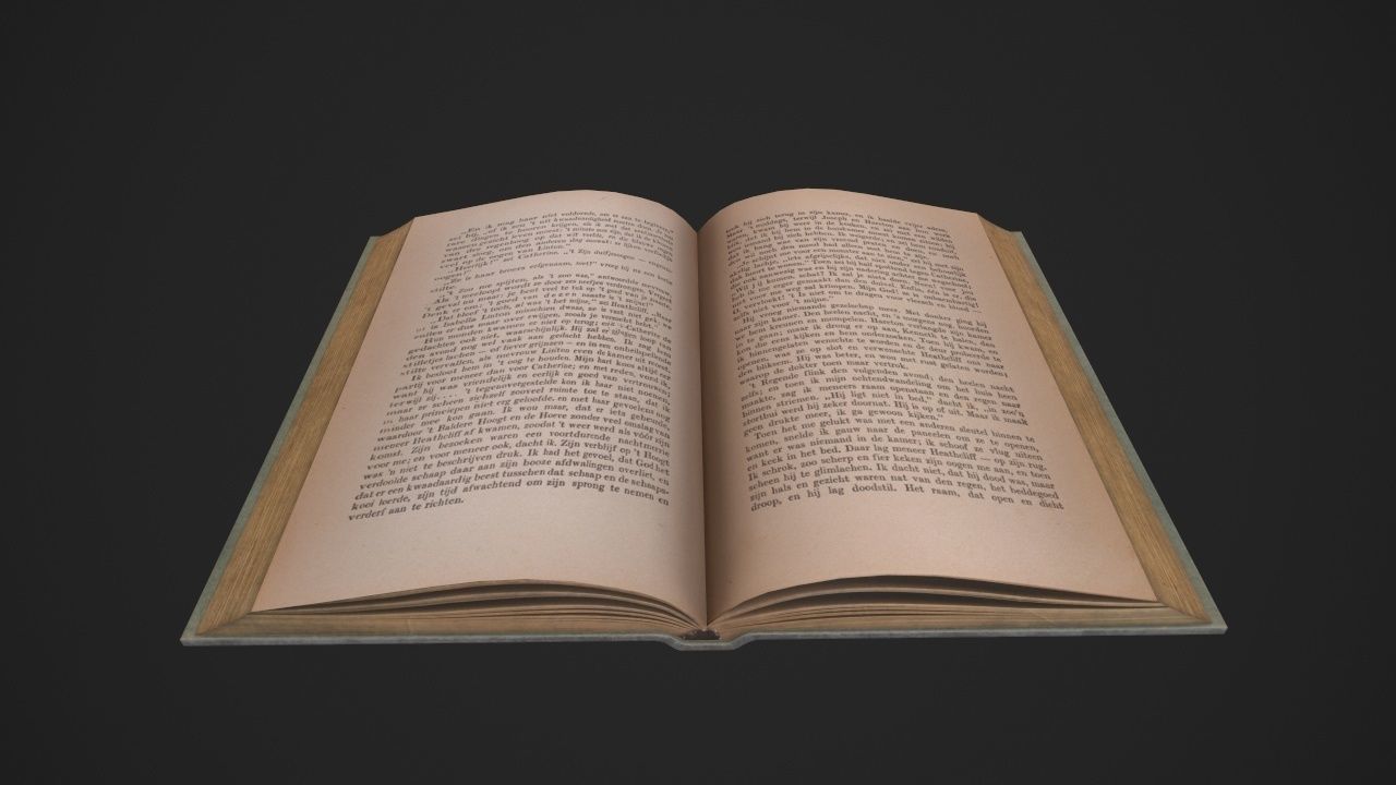 Old Book-Paper-Envelope-Cardboard-Photo - PBR Game Ready Low-poly 3D model_12