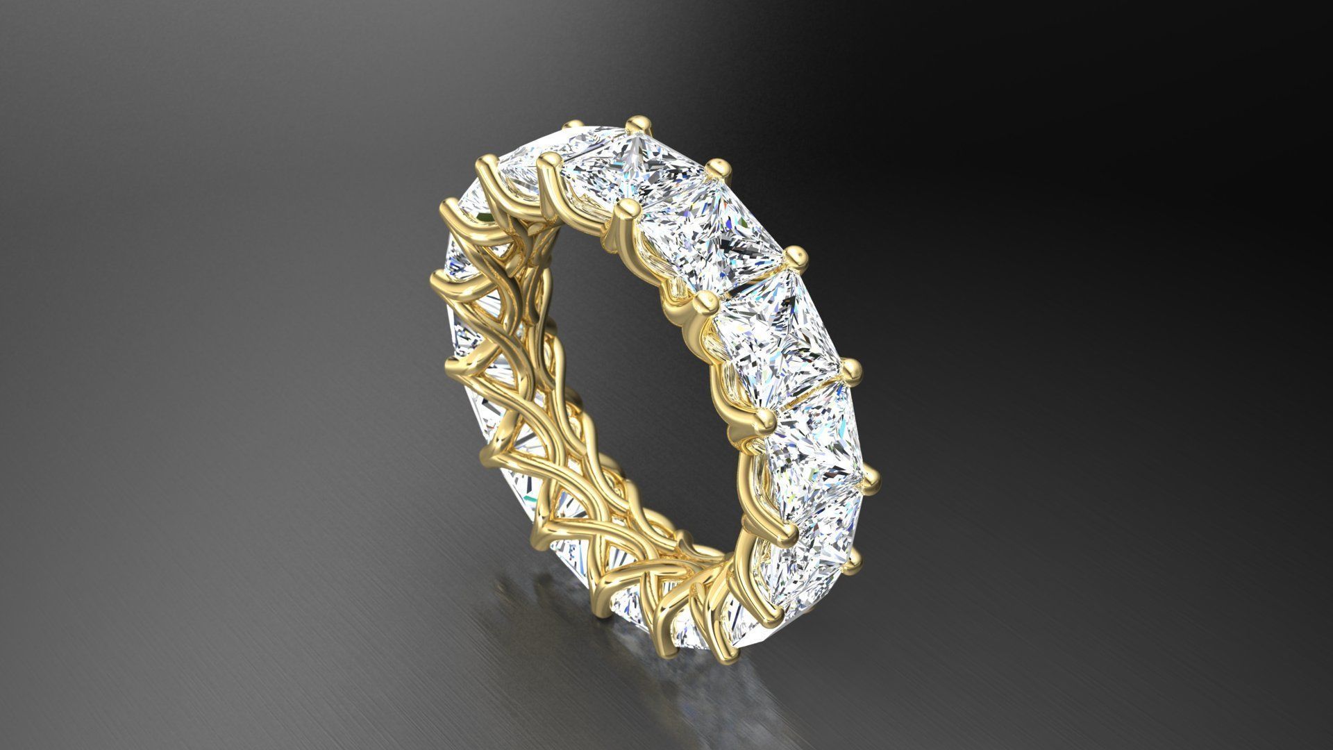 Ring M19 The luxury female ring with gems wedding 3D print model_7