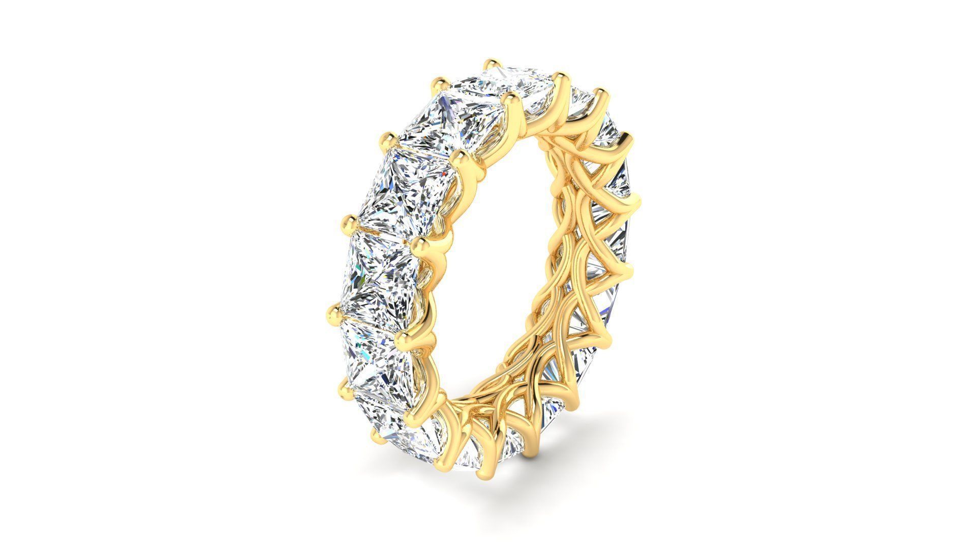 Ring M19 The luxury female ring with gems wedding 3D print model_1