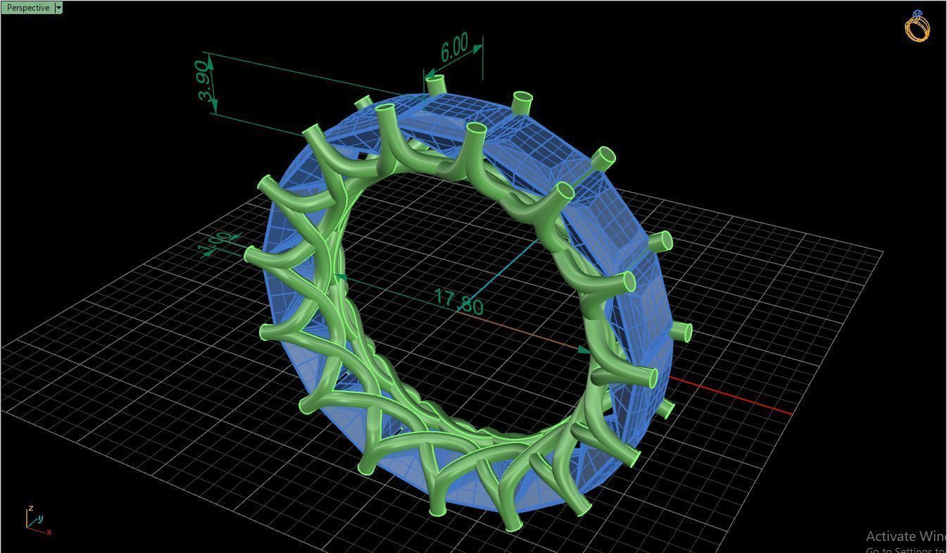 Ring M19 The luxury female ring with gems wedding 3D print model_14