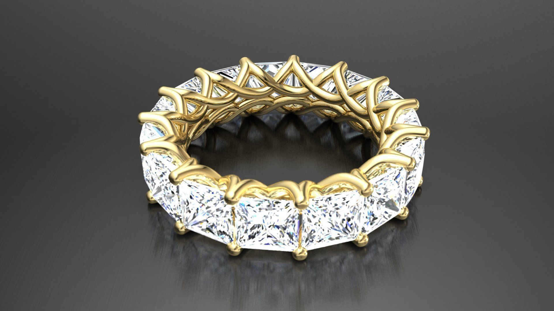 Ring M19 The luxury female ring with gems wedding 3D print model_6