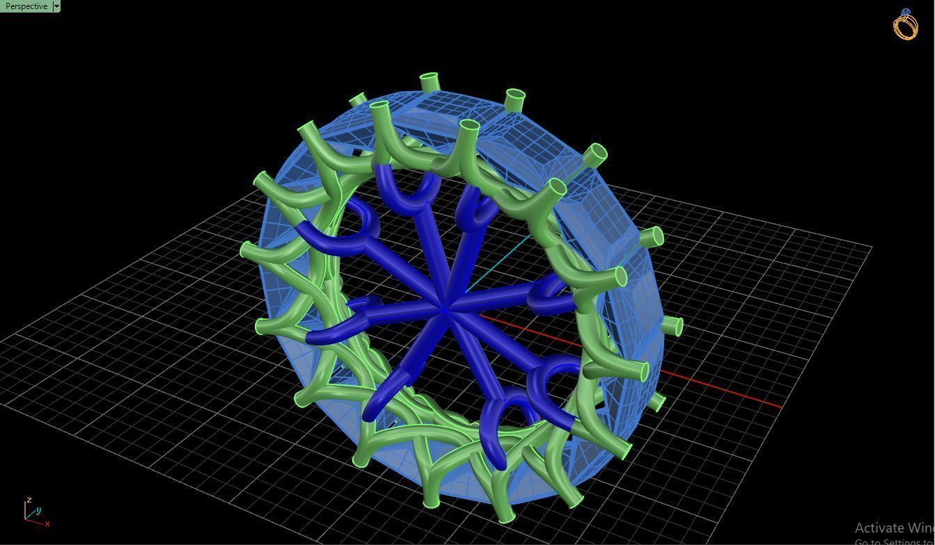 Ring M19 The luxury female ring with gems wedding 3D print model_15