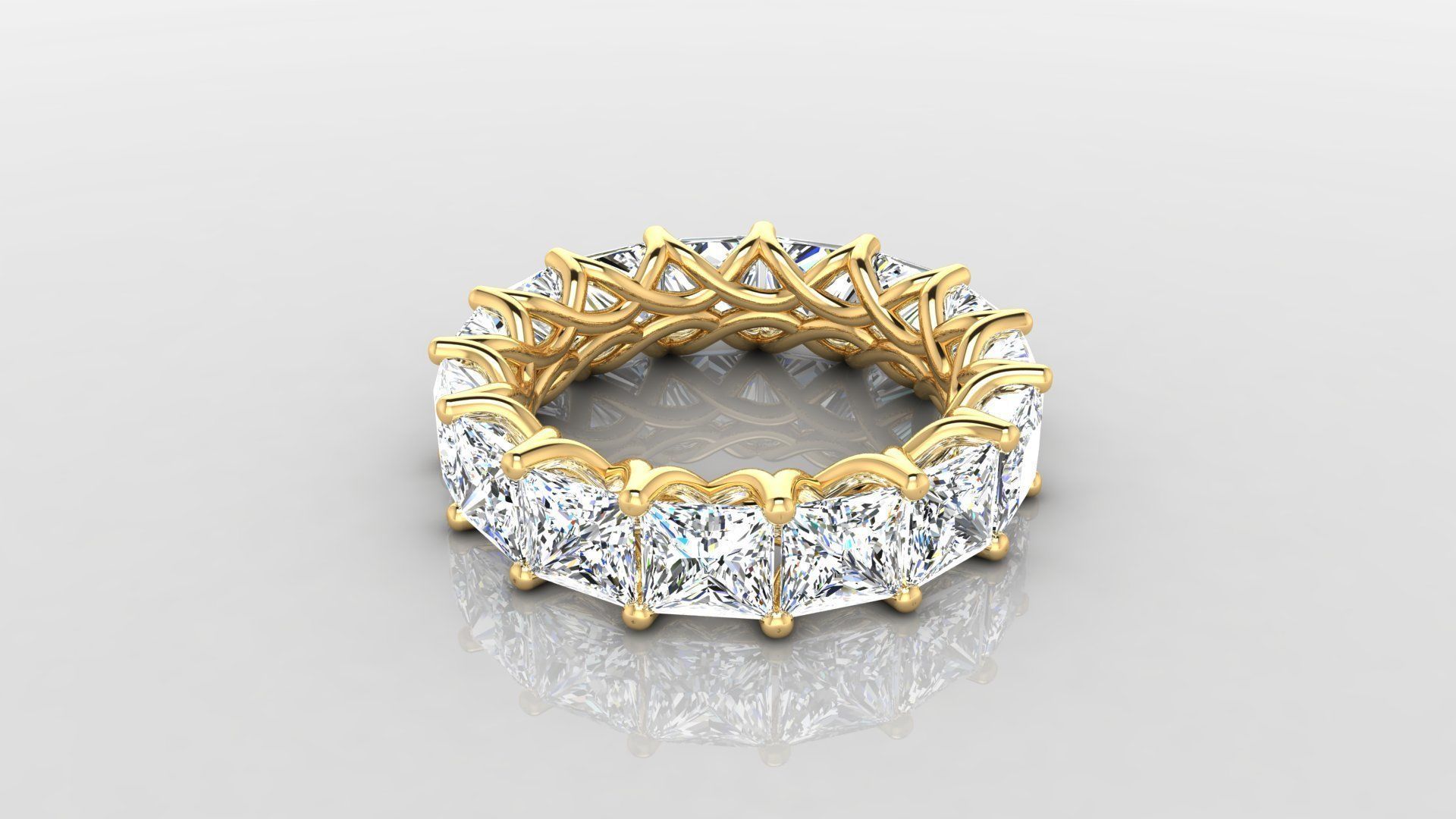 Ring M19 The luxury female ring with gems wedding 3D print model_5