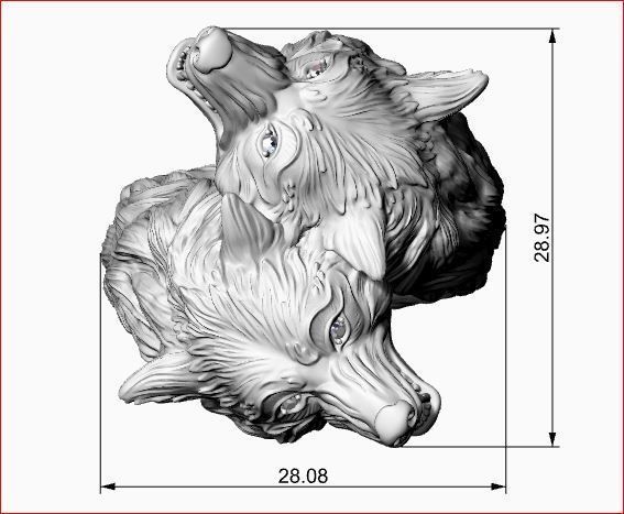 Wolf Ring 3D print model_6