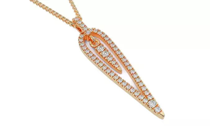 gold pendant with diamonds