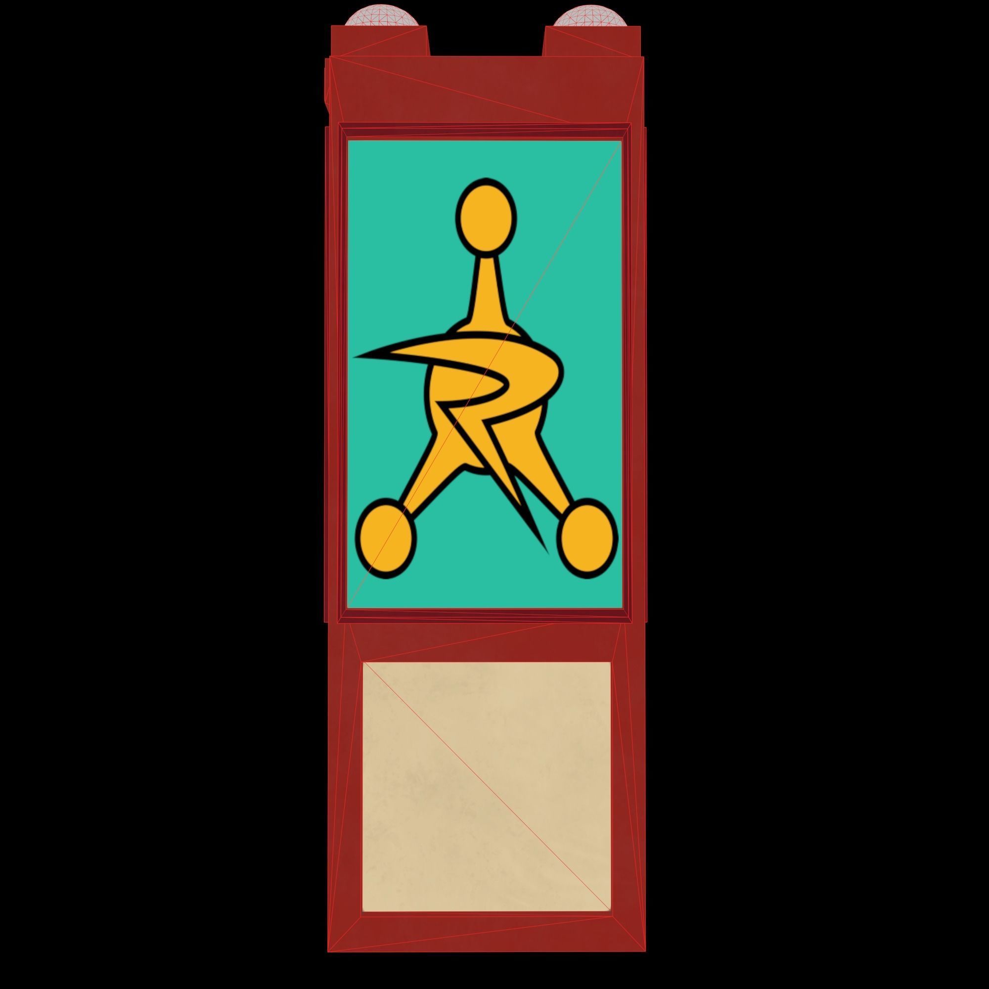 Sci-fi Bulletin board from Rick and Morty  Low-poly 3D model_10