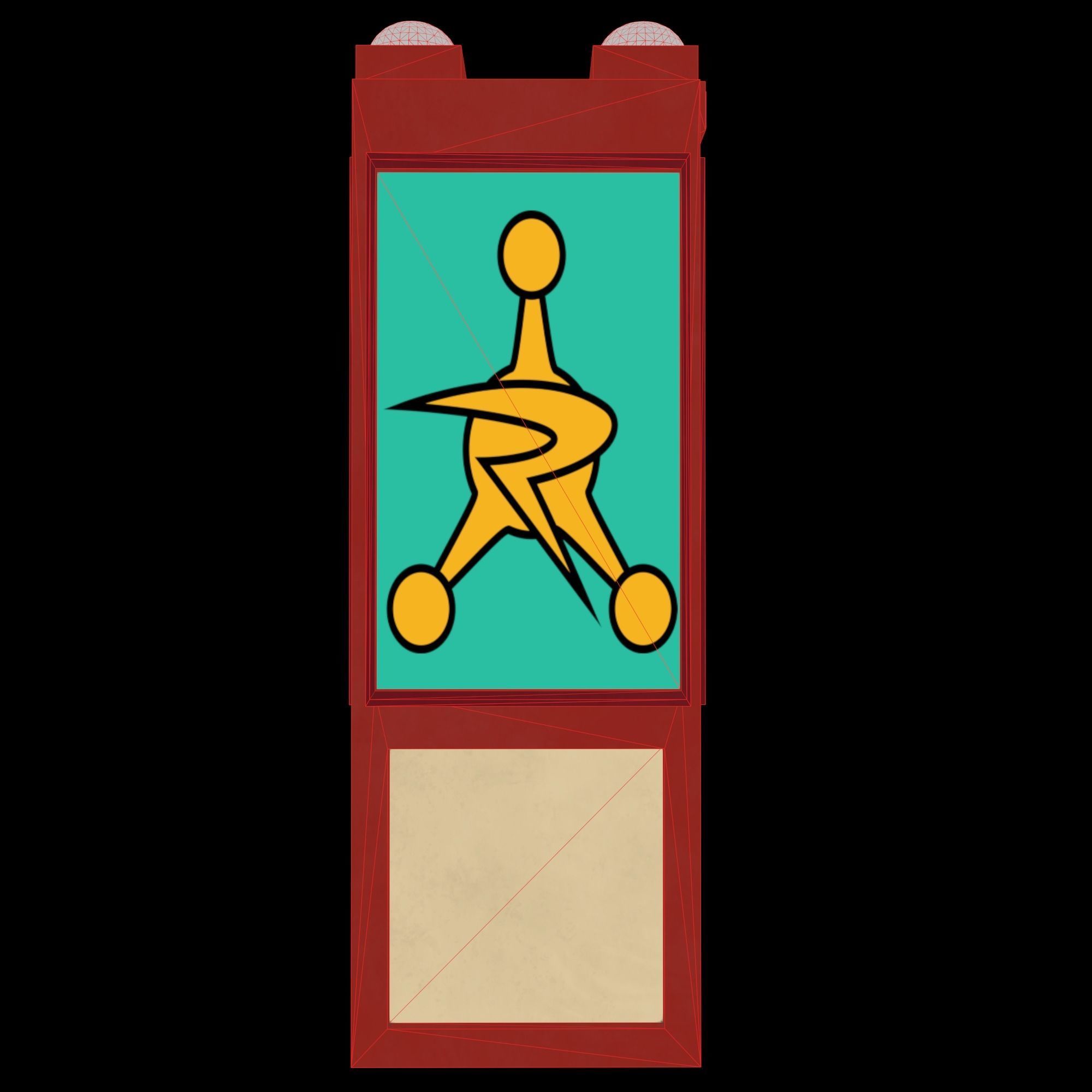 Sci-fi Bulletin board from Rick and Morty  Low-poly 3D model_6