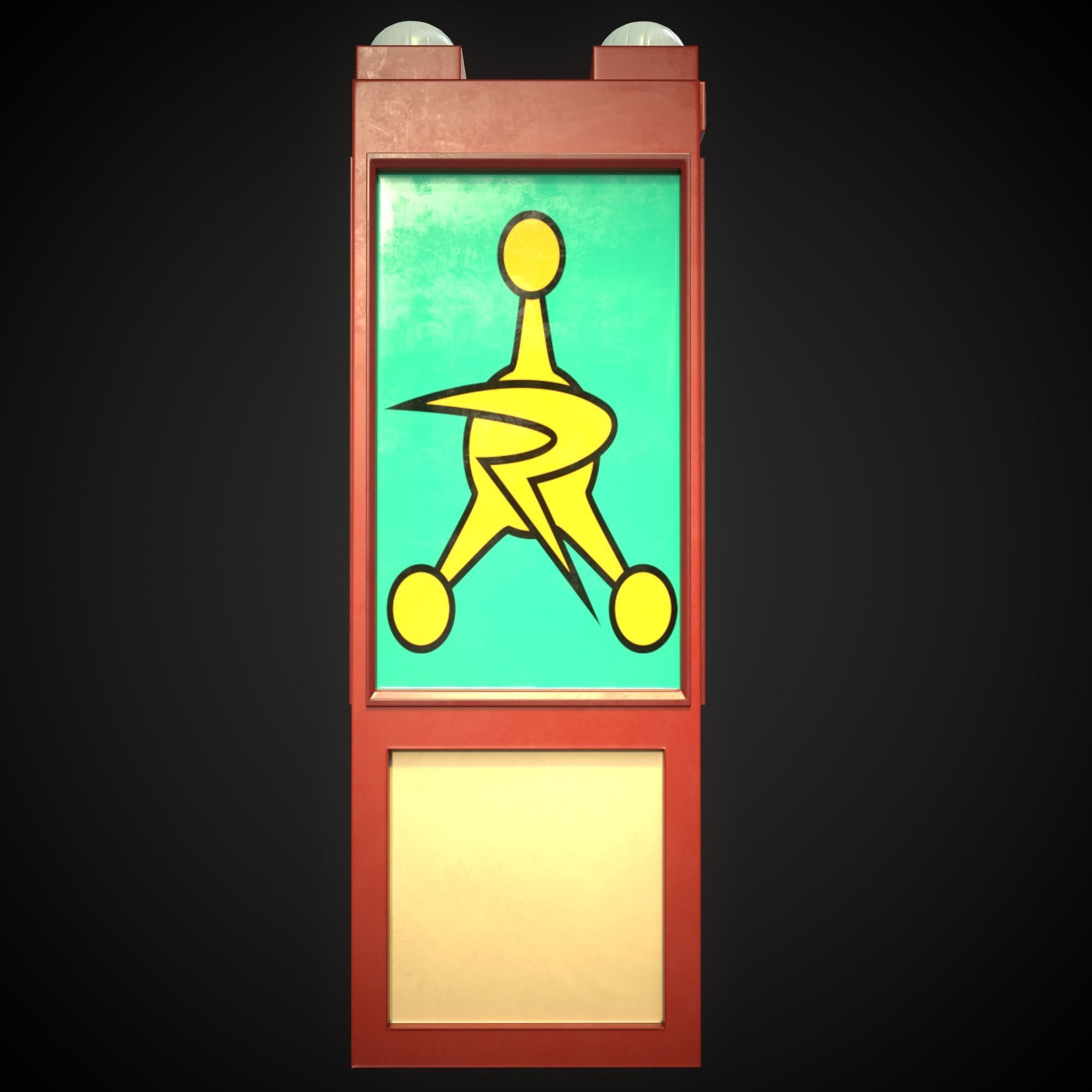 Sci-fi Bulletin board from Rick and Morty  Low-poly 3D model_5