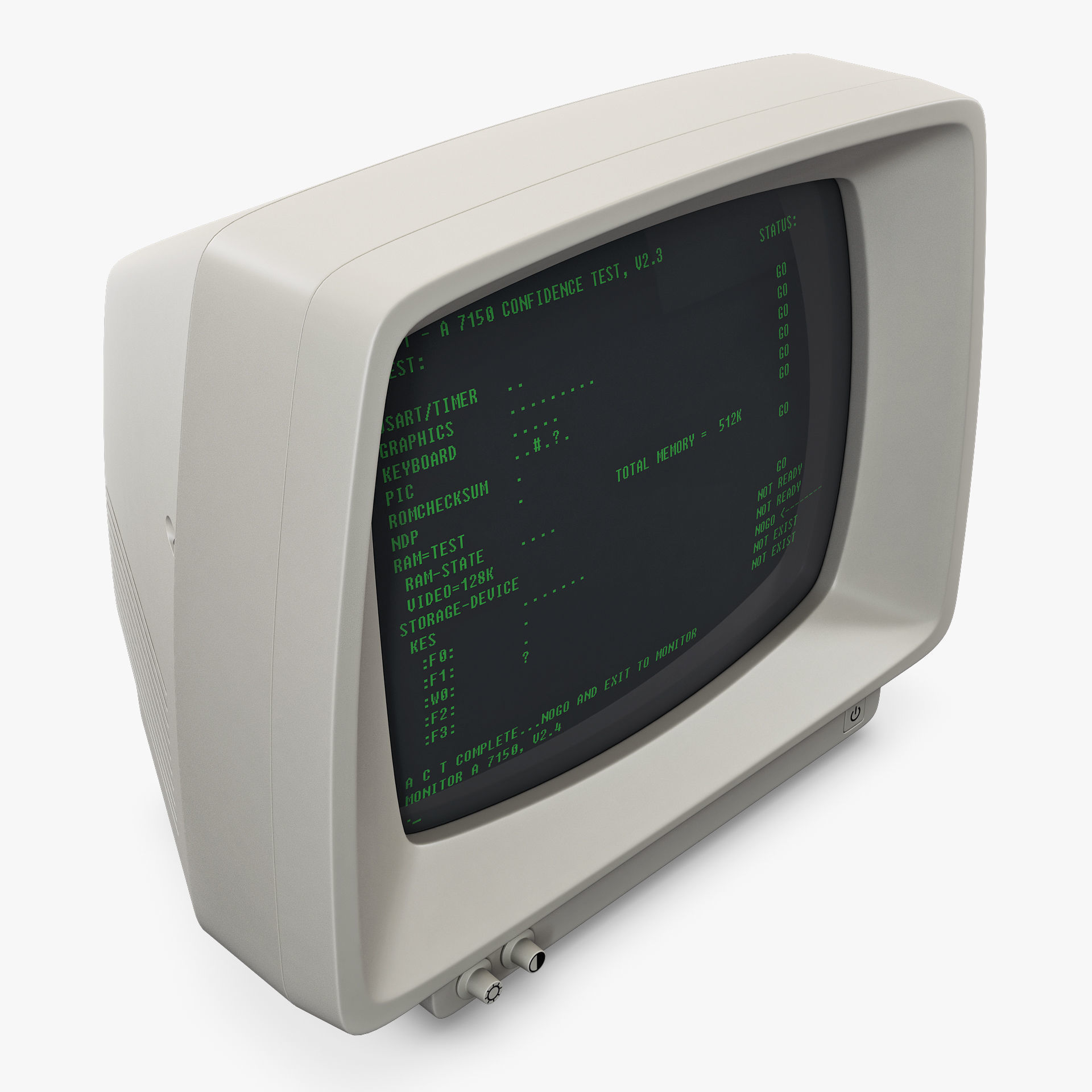 Monitor v 3 computer 3D model_2