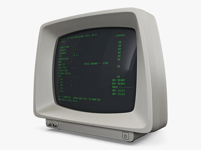 Monitor v 3 computer 3D model